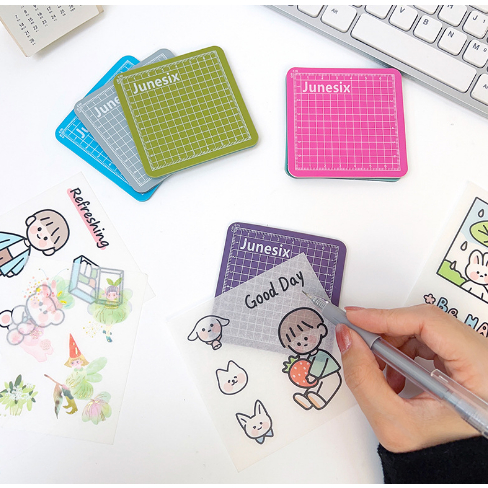 Bảng Kê Cutting Mat Mini 8x8 cm Dùng Kê Cắt, Dán, Rạch Washi Tape Làm Đồ Handmade DIY - Văn Phòng Phẩm Sáng Tạo