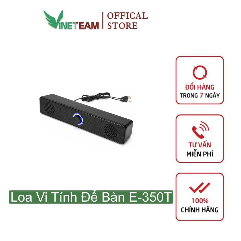 Loa Vi Tính Vinetteam E-350T ,E350TS 2.0 Để Bàn Công Suất Lớn Dùng Cho Máy Vi Tính PC, Laptop, Tivi