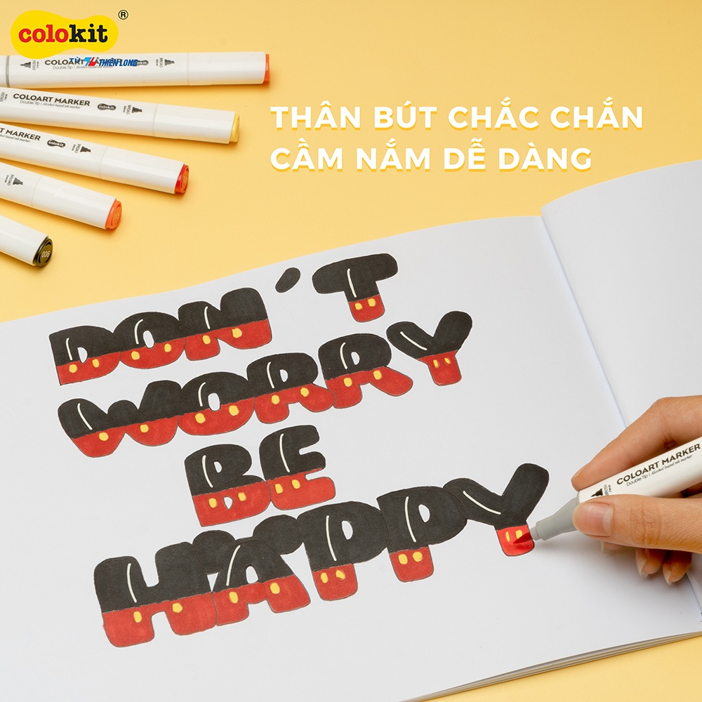 Combo 52/64 cây chuyên dụng từ cơ bản đến nâng cao Fiber Pen và art marker thiên long, màu dễ thương