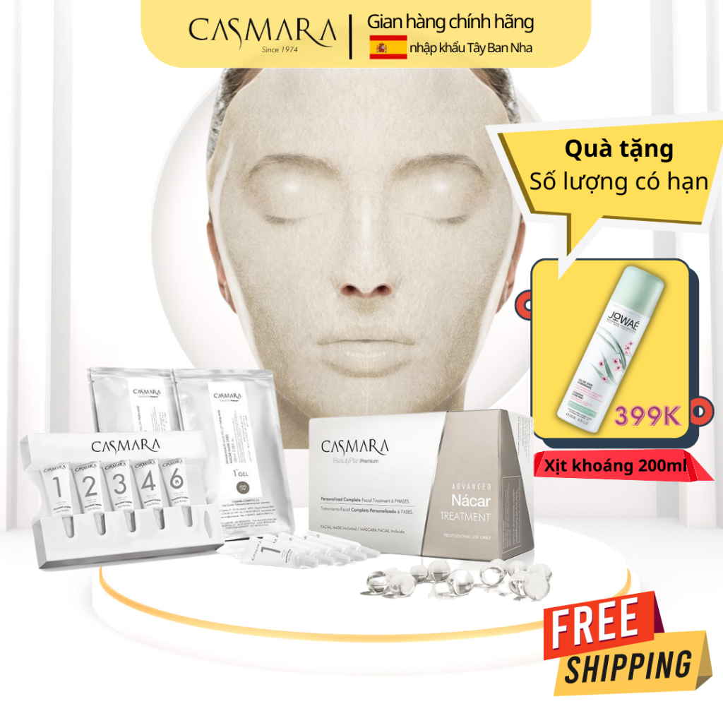 Bộ Liệu trình Spa xóa nám trắng da CASMARA Nacar Treatment 6 Phases - 2 bộ x 6 sản phẩm cho 6 bước spa chăm sóc da