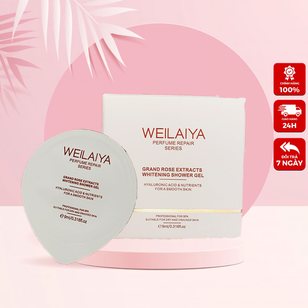 Sữa tắm Weilaiya 9ml chính hãng cánh hoa hồng Damask Zuka Beauty trắng da lưu hương thơm lâu hương thơm ngọt ngào