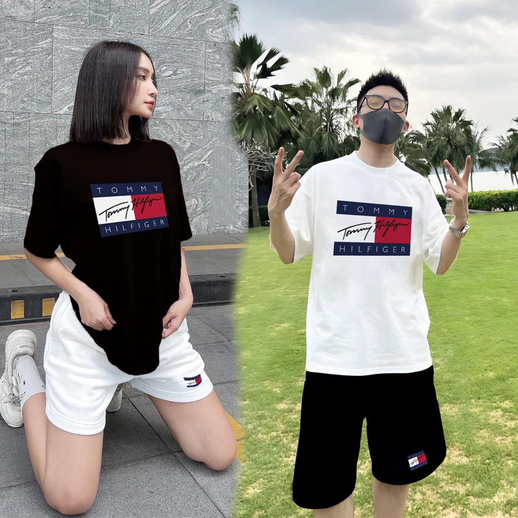 Áo Phông TOMY Unisex chất liệu cotton 100%,Áo Thun Nam Nữ