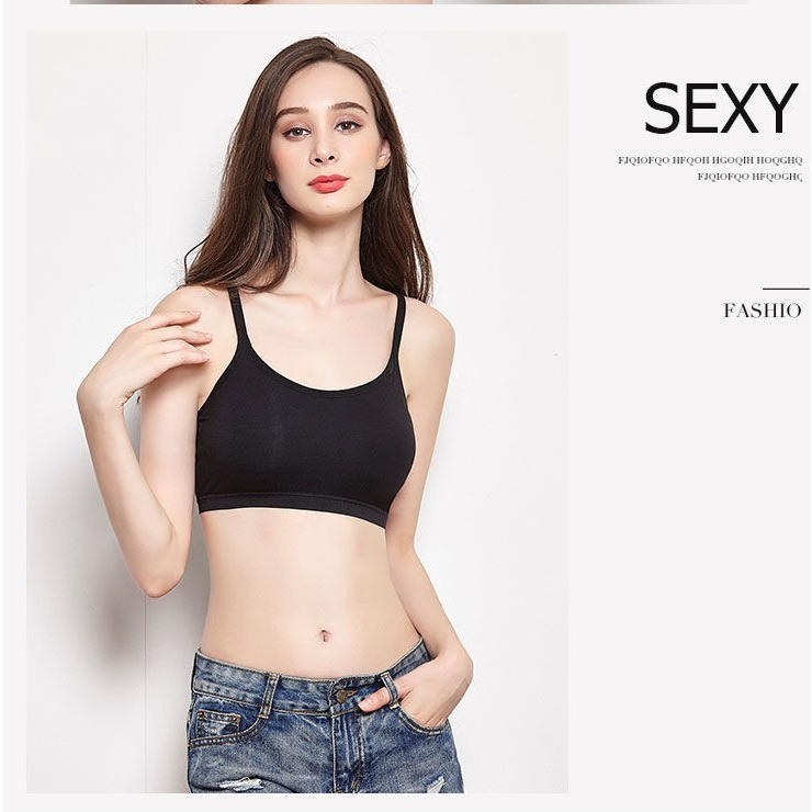 Áo lót bra hai dây thun Vicose không gọng thoải mái ANN-0017