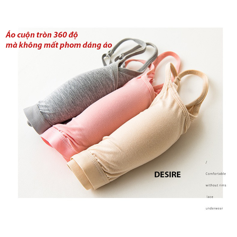 Áo lót bra hai dây thun Vicose không gọng thoải mái ANN-0017