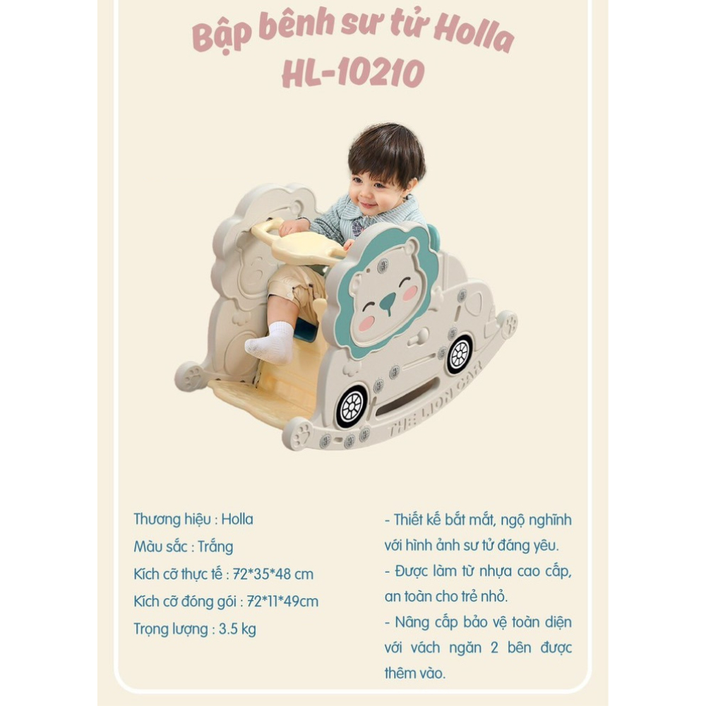 Bập Bênh Cho Bé Sư Tử Holla HL-10210, Đồ Chơi Vận Động, Tăng Khả Năng Linh Hoạt &amp; Phát Triển Của Trẻ Nuoiconkieuhan