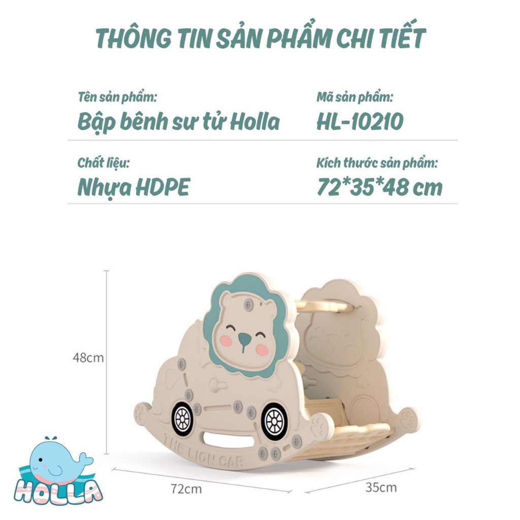 Bập Bênh Cho Bé Sư Tử Holla HL-10210, Đồ Chơi Vận Động, Tăng Khả Năng Linh Hoạt &amp; Phát Triển Của Trẻ Nuoiconkieuhan