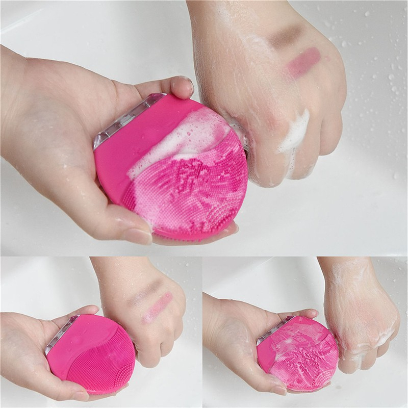Máy Rửa Mặt Có Chế Độ Sóng Siêu Âm Massage Cao Cấp Làm Sạch Sâu Da Mặt Giảm Các Tác Nhân Gây Mụn - Có Dây Sạc USB