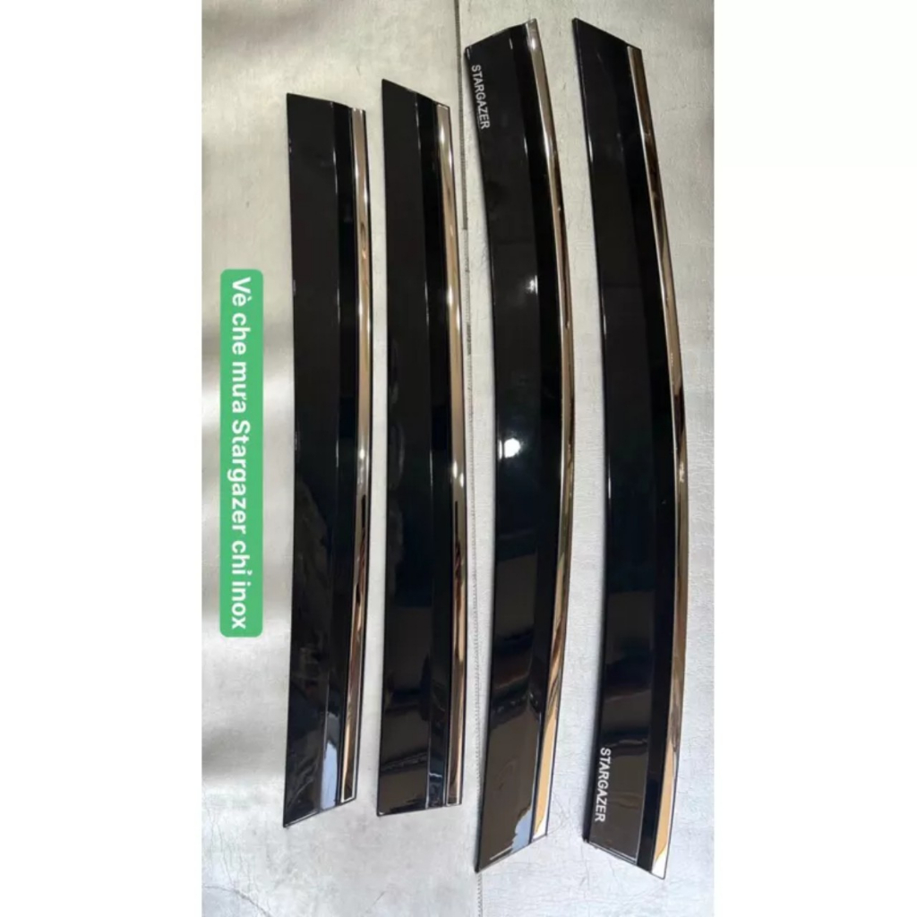 Vè Che Mưa Chỉ Inox Xe Huyndai Stargazer 2023 Mẫu Chỉ Inox Và Đen Thái Cao Cấp