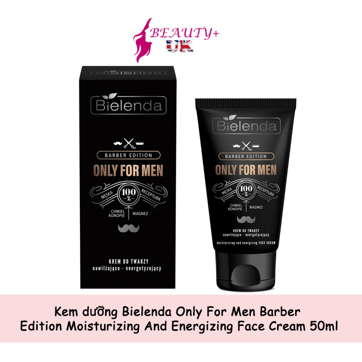 Kem dưỡng Bielenda Only For Men Barber Edition Moisturizing And Energizing Face Cream 50ml dành cho nam giới