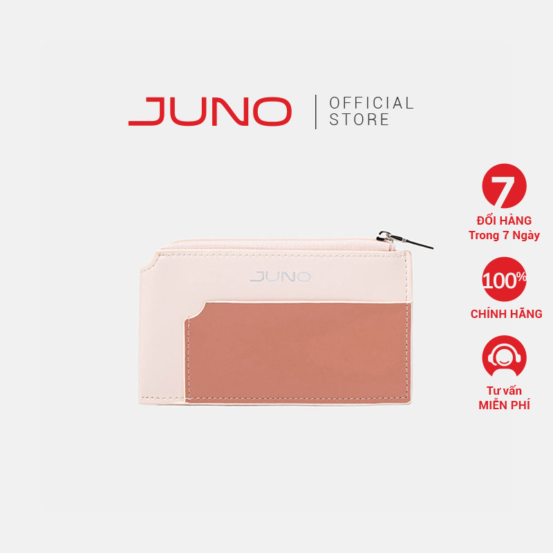 Ví Nữ Thời Trang Juno Đựng Thẻ Khóa Kéo VI173