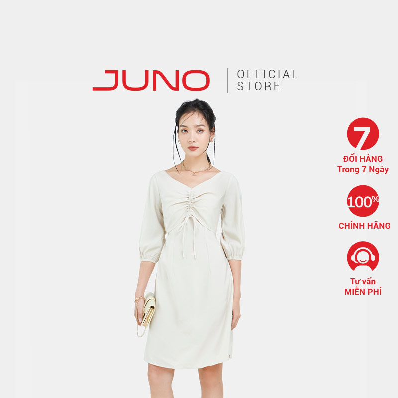 Đầm Mini JUNO Tay Lỡ Rút Dây JNDLU015