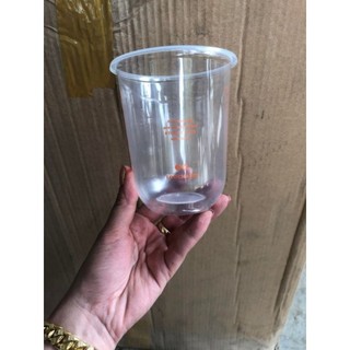 50 Ly 360ml trà sữa đáy bầu đã in sẵn kèm nắp cầu