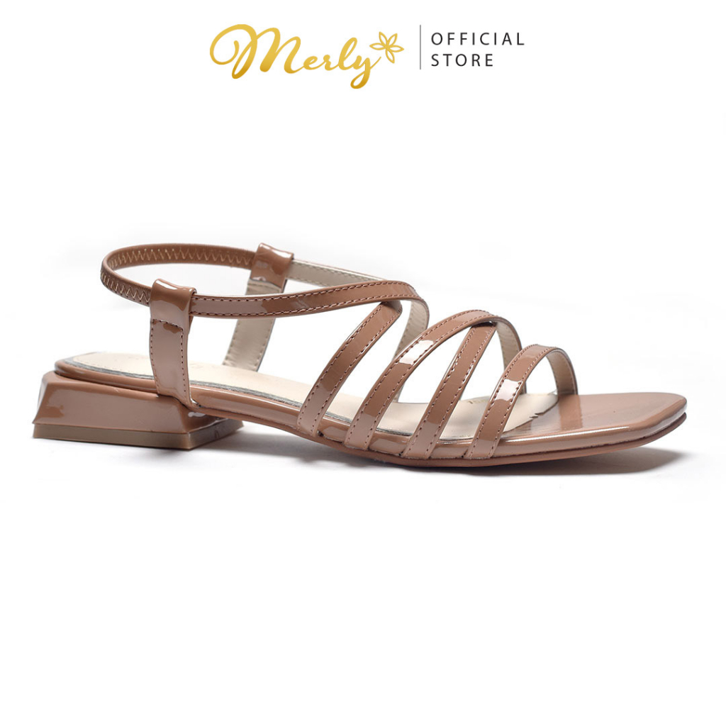 Giày Sandal Dây Gót Thấp Merly 1504