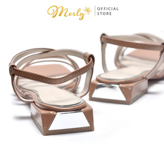 Giày Sandal Dây Gót Thấp Merly 1504