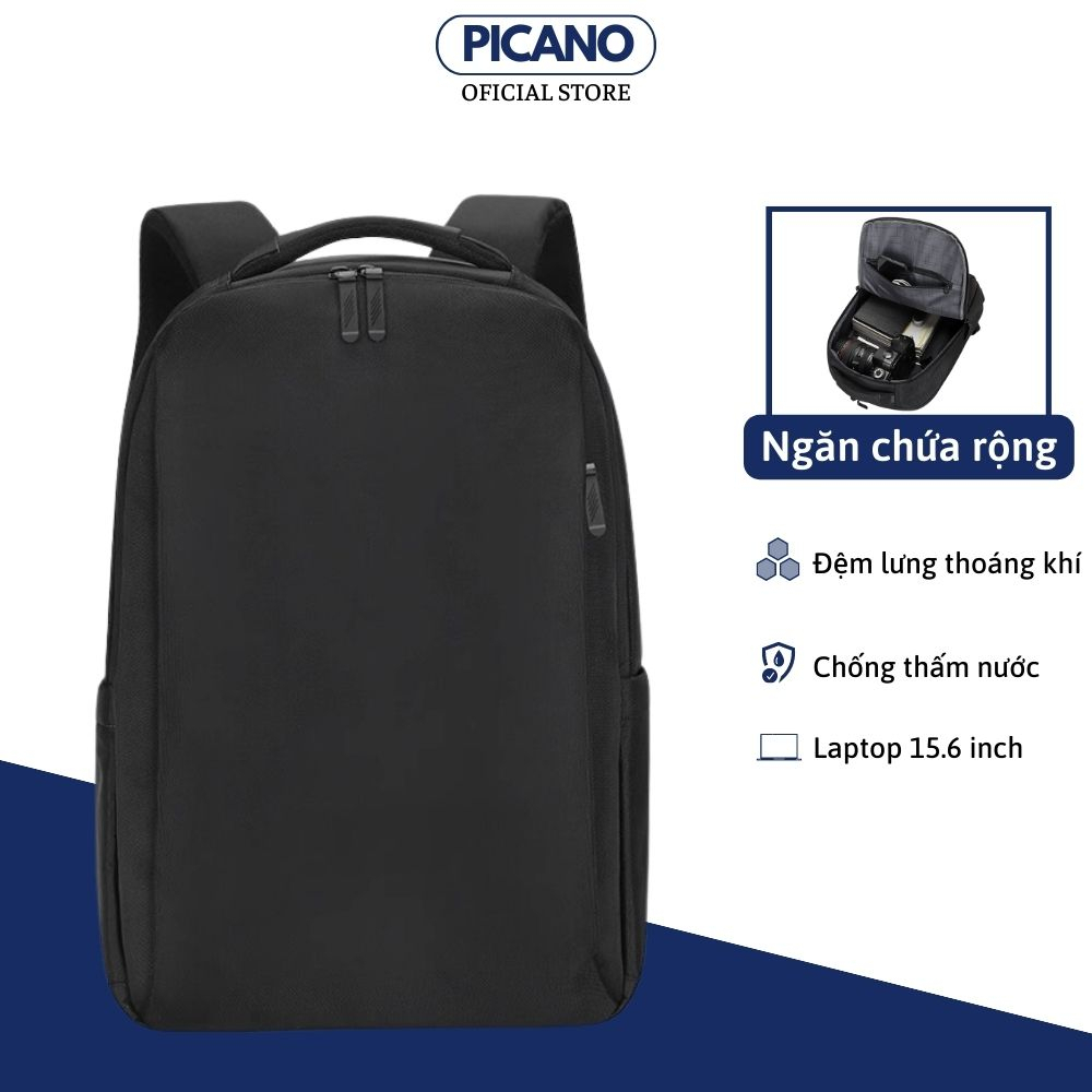 Balo nam đựng laptop cao cấp, balo công sở, balo đi học, đi làm đa năng chống thấm siêu bền Picano BLP612