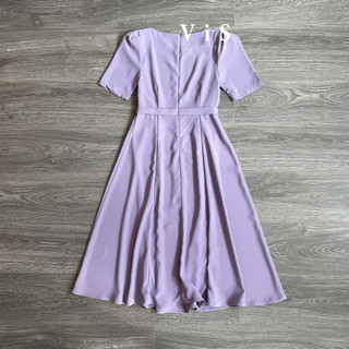 đầm midi nữ màu tím