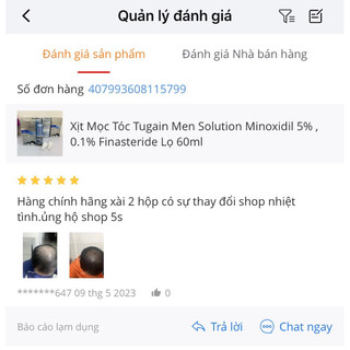 Xịt Mọc Tóc Tugain Men Solution Minoxidil 5% , 0.1% Finasteride Lọ 60ml