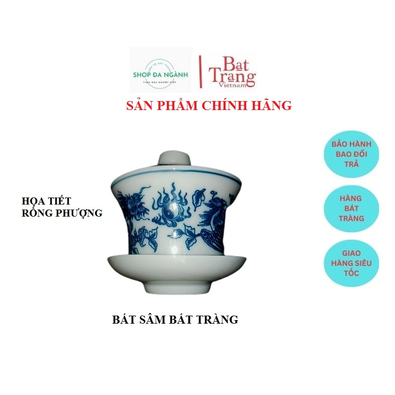 (Giá nhà lò) Bát sâm cỡ nhỏ D7,5cm gốm sứ Bát Tràng bày ban thờ