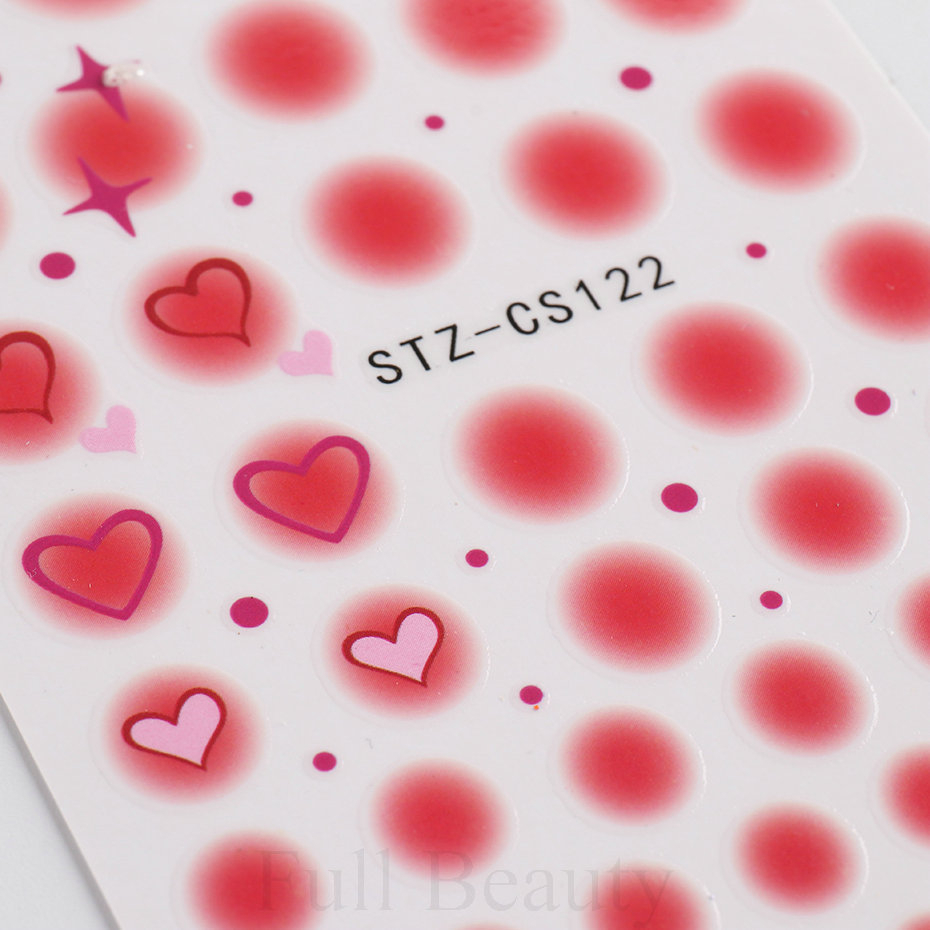 Sticker 3D | Má Hồng Đào & Lung Linh Mây | Hình Dán Móng Tay STZ-CS161