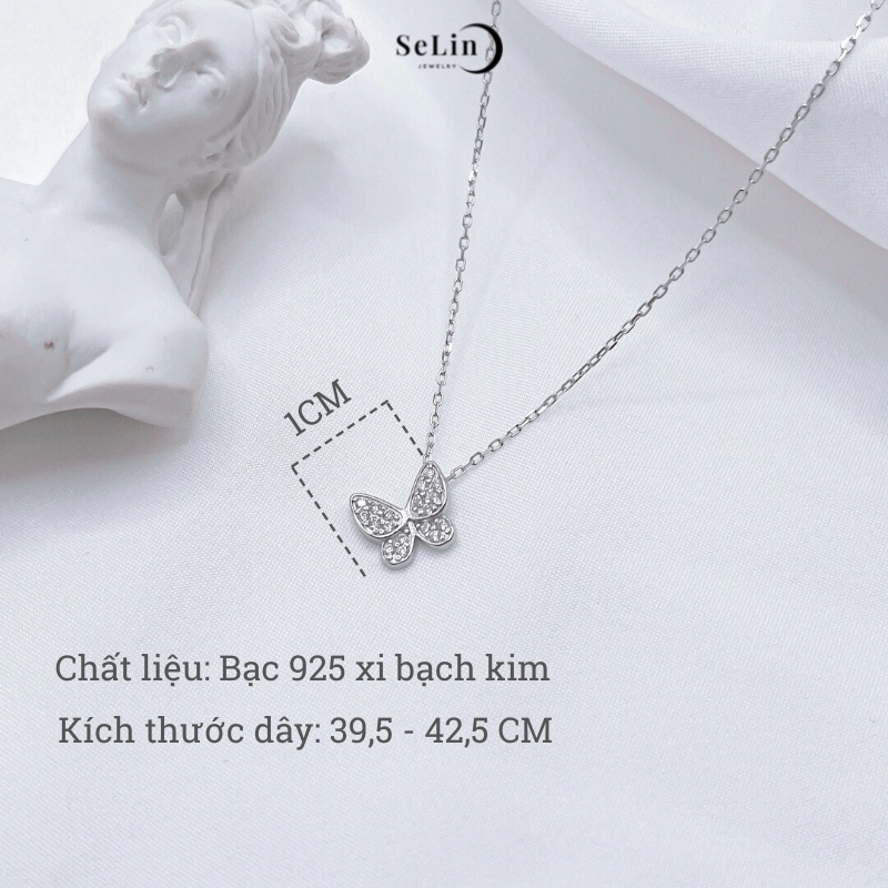 Dây chuyền nữ bạc 925 mặt ButterFly xinh xắn không đen Tiệm Bạc Hạnh Phúc Mã TSJD53