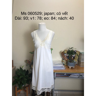 Váy ngủ si tuyển 2hand 2 dây, thân trên thun phối ren, thân dưới lụa phối ren, vết xíu