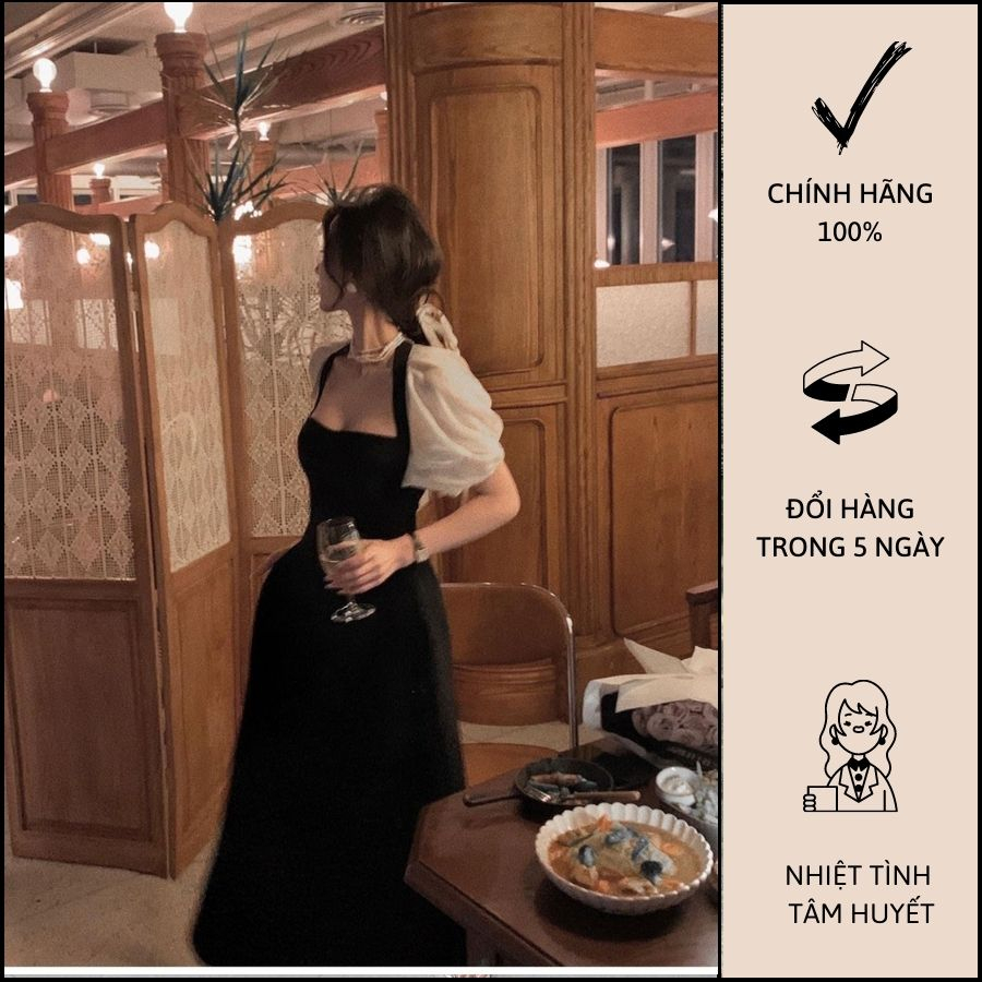 Đầm Xòe Phối Tay Voan - C0582