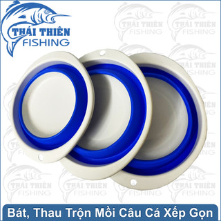Thau trộn mồi câu cá xếp gọn