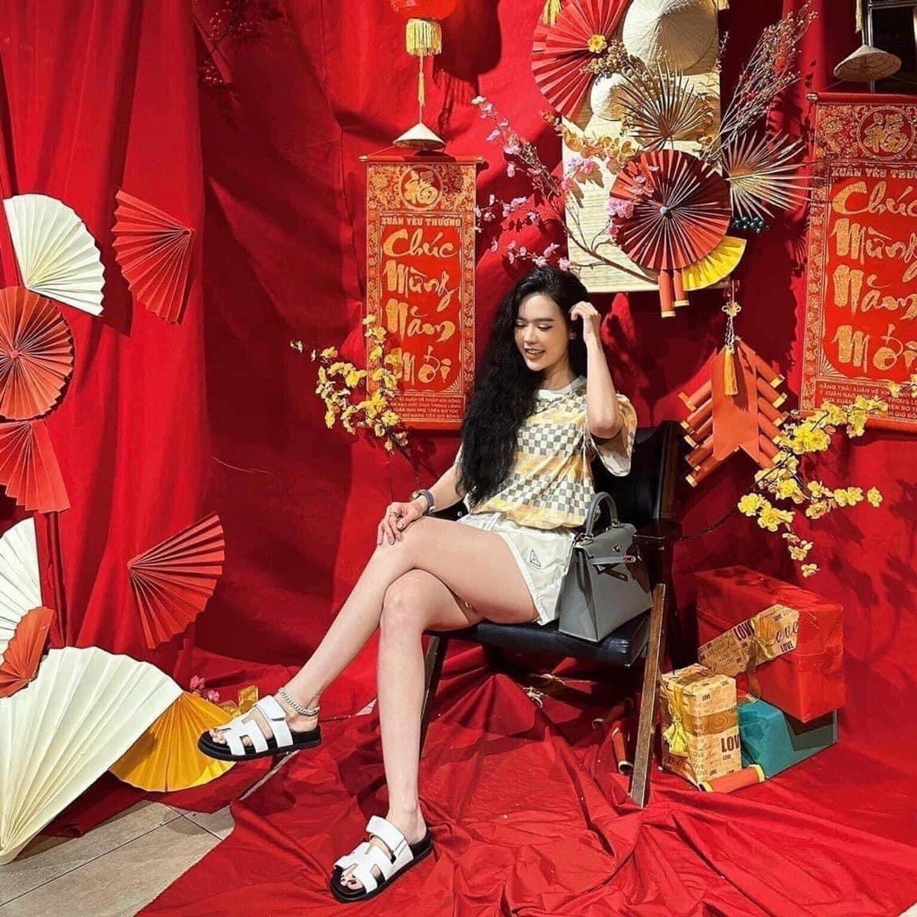 Dép Hm quai ngang chữ H phong cách hàn quốc mẫu hottrend năm nay