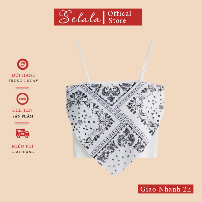 Áo Yếm Selala Họa Tiết Thổ Cấm Cá Tính Sexy Có Sẵn Mút  2D05