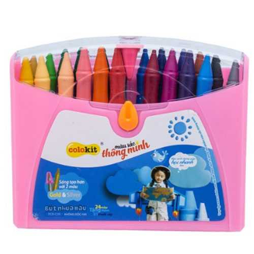 Bút Sáp Nhựa 24 Màu Thiên Long Colokit PCR-C09