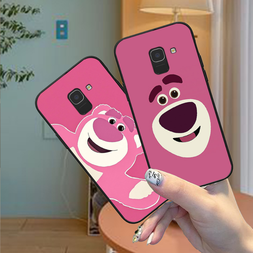 Ốp Samsung J6 2018 , J6 Plus , J8 , J6+ hình gấu dâu loso hồng cute hot trend