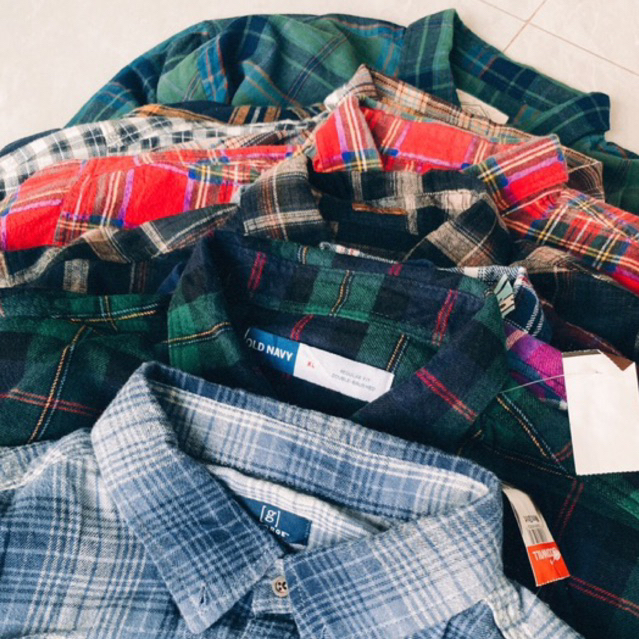 Áo 2hand Flannel-Caro  𝐒𝐢𝐳𝐞 𝐒-𝐌-𝐋-𝐗𝐋 Áo flannel 2hand - Sơ mi nam - Flannel nam - Flannel bigsize