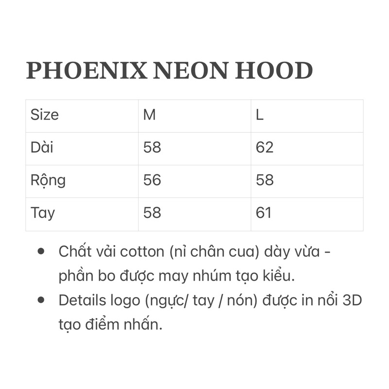 Áo khoác 𝐏𝐇𝐎𝐄𝐍𝐈𝐗 𝐇𝐎𝐎𝐃 N3W N3ON