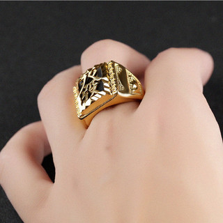 Nhẫn nam mạ 18K mặt chữ Phát - Z30 (free size)
