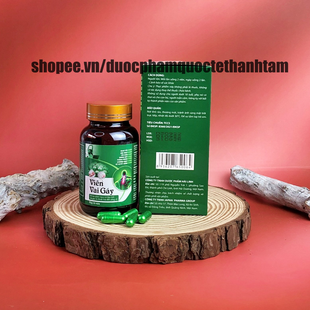 Viến uống Cổ Vai Gáy giúp giảm nguy cơ đau mỏi vai gáy cho dân văn phòng - Hộp 30 viên