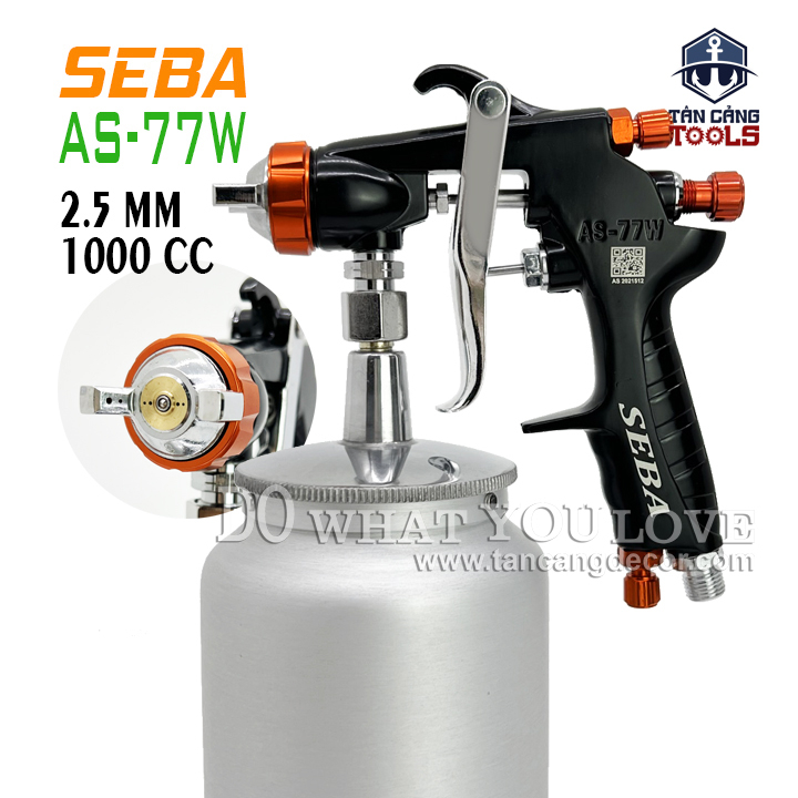 Súng Phun Sơn Seba AS - 77W 2.5 mm - 1000 cc ( Chuyên Phun Keo )