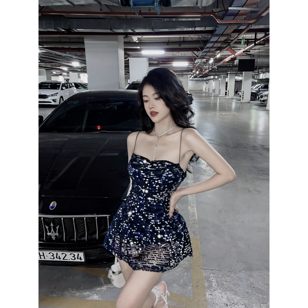 Đầm 2 Dây Body Lấp Lánh - 3436