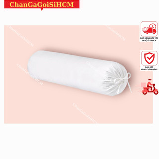 Vỏ ruột gối trắng có dây rút dùng nhồi bông gòn thay thế vỏ ruột gối ôm cũ-hcm