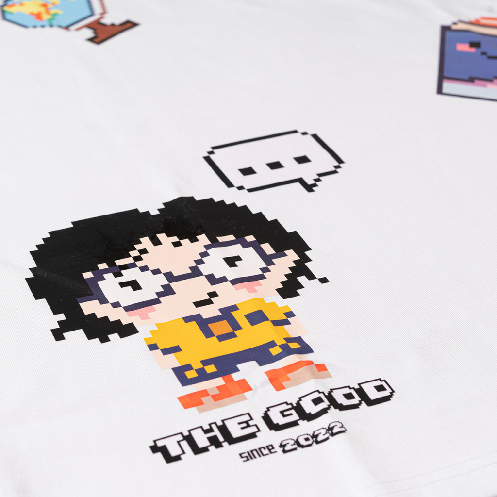 Áo Phông THE GOOD "Bookworm Tee" Form Oversize, Áo Phông Form Rộng Cho Nam Nữ In Họa Tiết Hoạt Hình