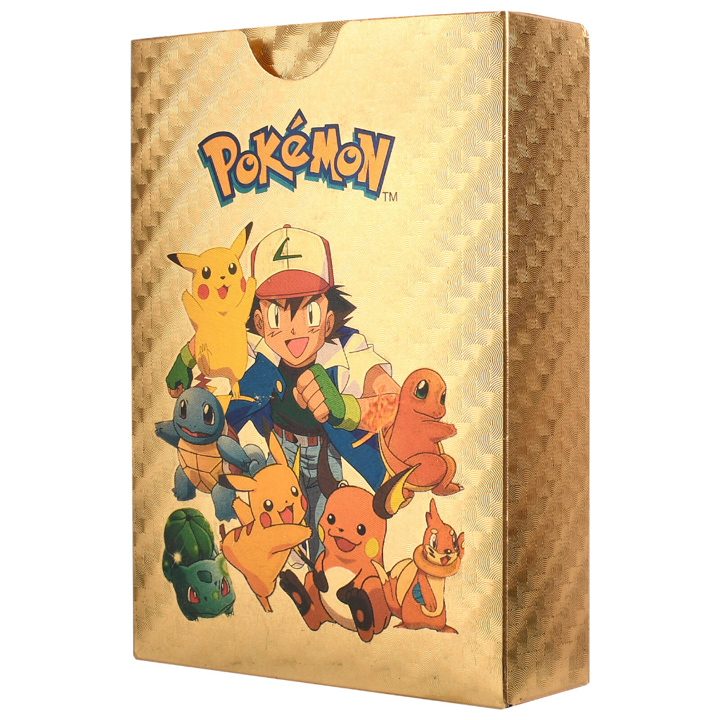 Thẻ Bài Pokemon Kim Loại Vàng - Bạc - Đen Siêu Xịn Sò 27 Lá Không Trùng Mẫu