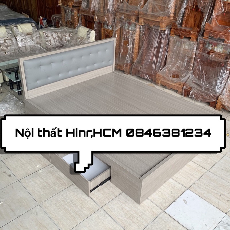 Giường Gỗ MDF 2 Hộc Kéo,Freeship HCM Kích Thước Mẫu Theo Yêu Cầu
