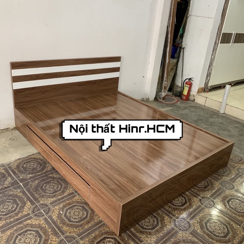 Giường Gỗ MDF 2 Hộc Kéo,Freeship HCM Kích Thước Mẫu Theo Yêu Cầu