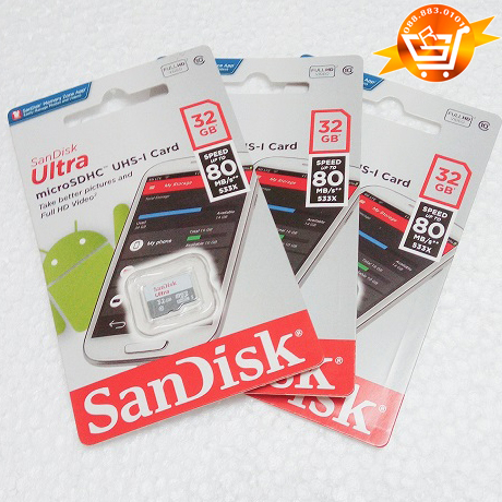 Thẻ Nhớ MicroSDHC SanDisk Ultra 32GB 64GB 128GB 256GB - HKT STORE