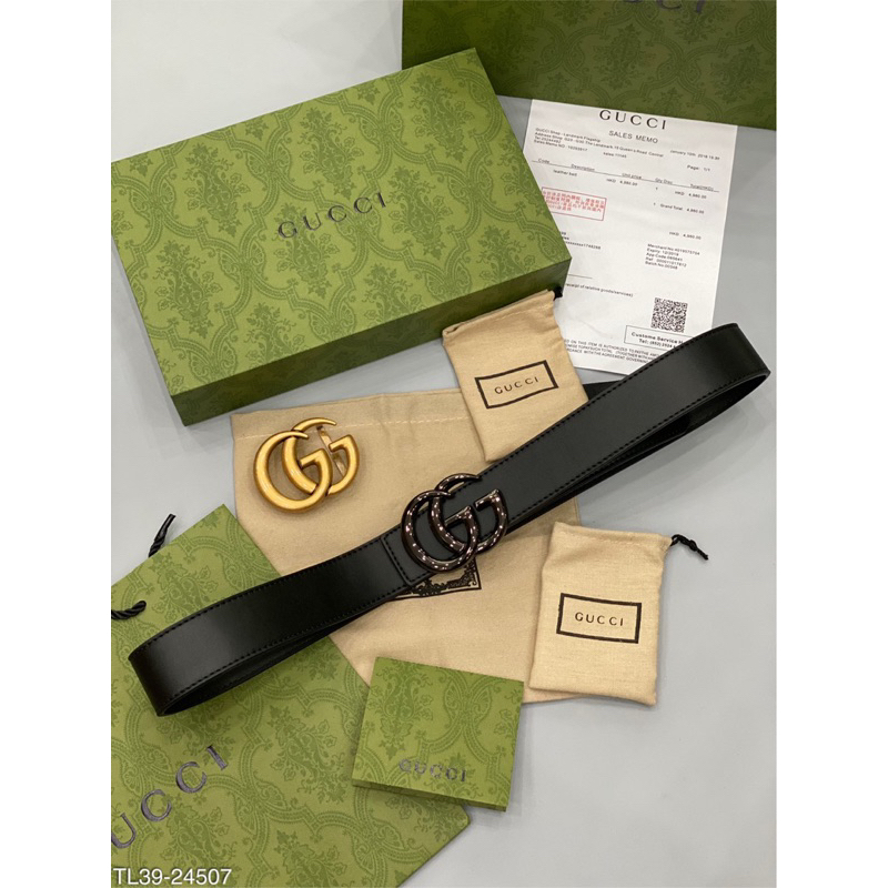 Thắt lưng cao cấp nam 2 mặt đen vàng cực chất