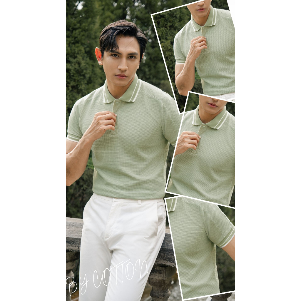 Áo Thun Nam Cao Cấp Polo Hive Mint BY COTTON