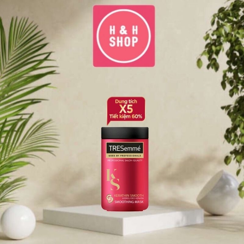 Kem ủ Tresemme Keratin Smooth tinh dầu Argan vào nếp suôn mượt 900g