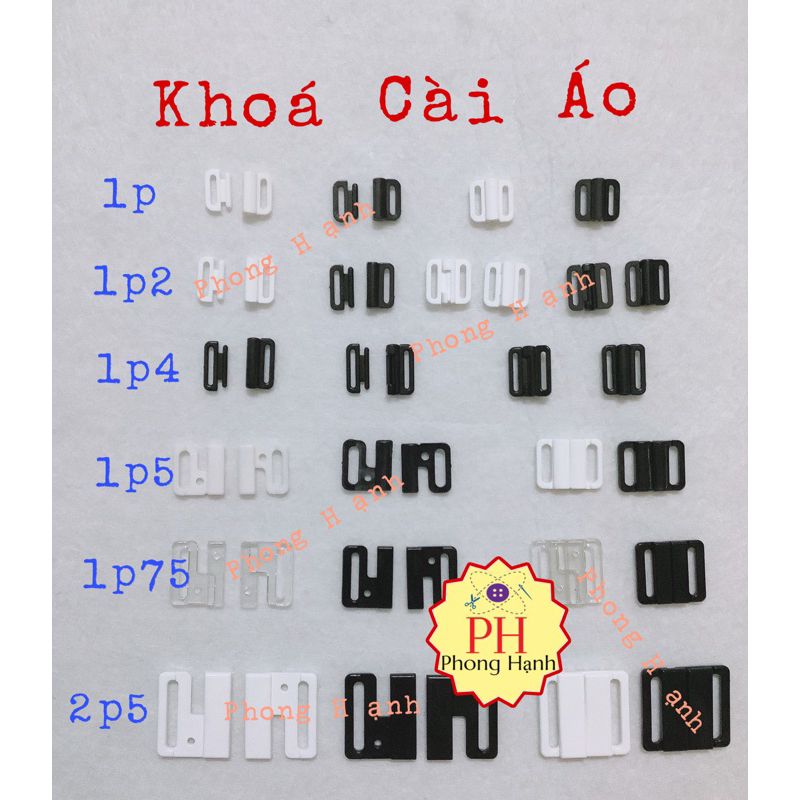 Khoá Cài Áo Ngực, Áo Bra, Bikini nhiều size bằng nhựa (set 20 cặp)