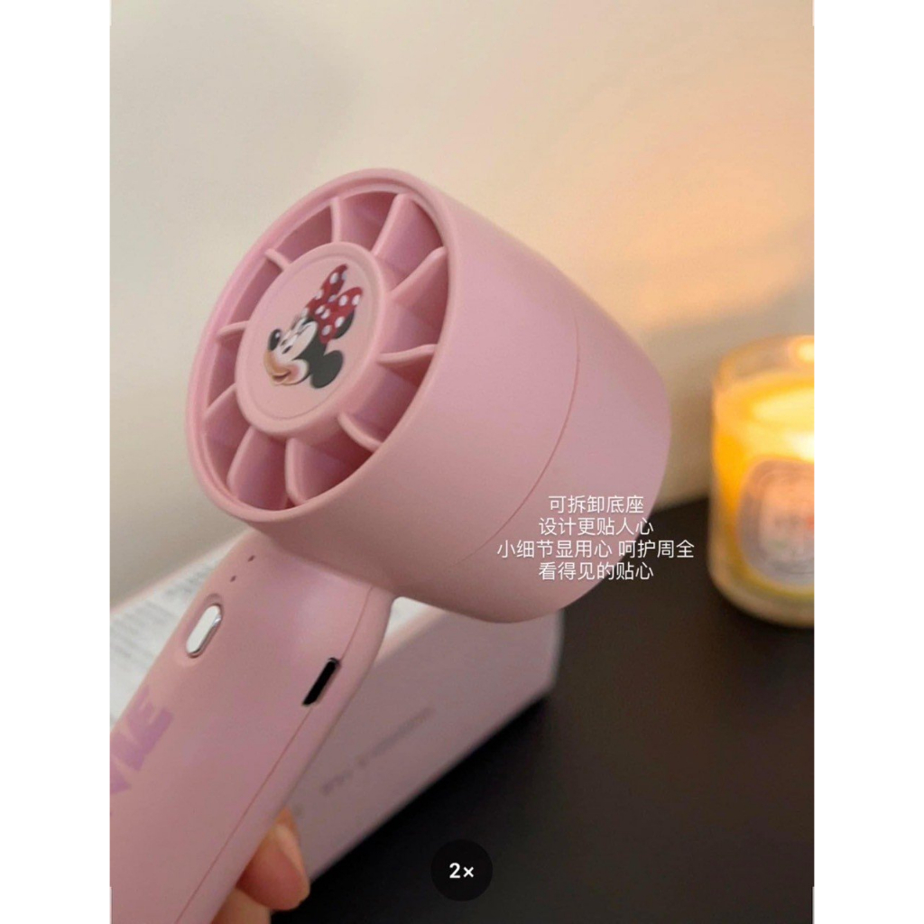 (tắt) Quạt cầm tay D.I..SN.E.Y fullbox thiết kế xinh xắn công nghệ gió mát turbo lõi kép sạc điện