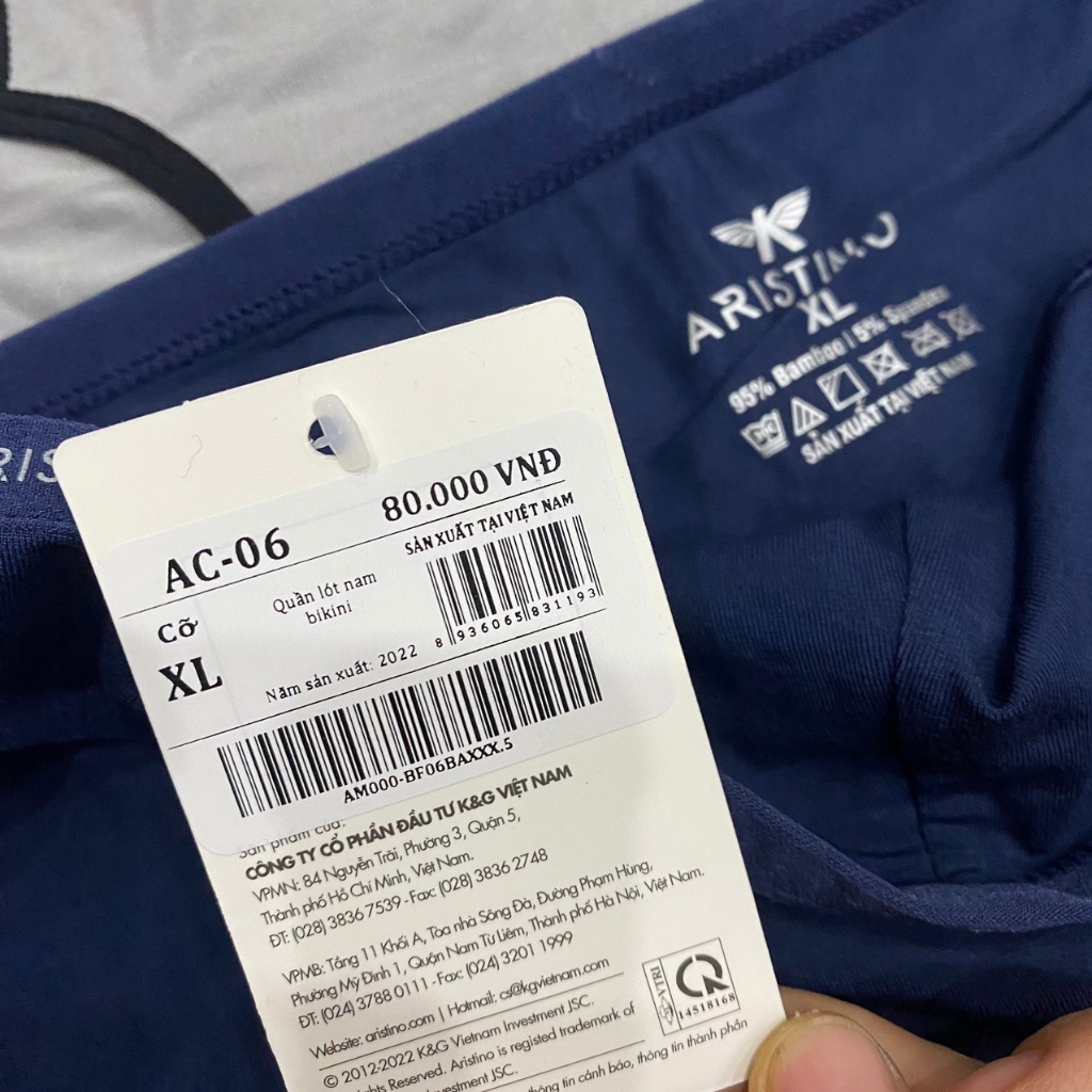 Quần Lót, Quần Sịp Tam Giác Nam Aristino AC06 SỢI TRE kháng khuẩn, Thấm Hút Mồ Hôi, Kháng Khuẩn Vượt Trội