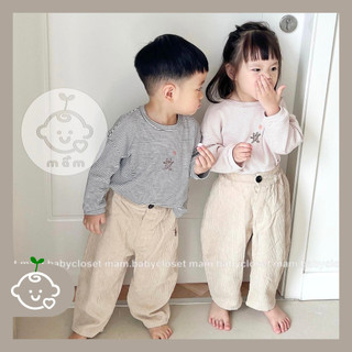 Áo thun kẻ sọc ngang in gấu